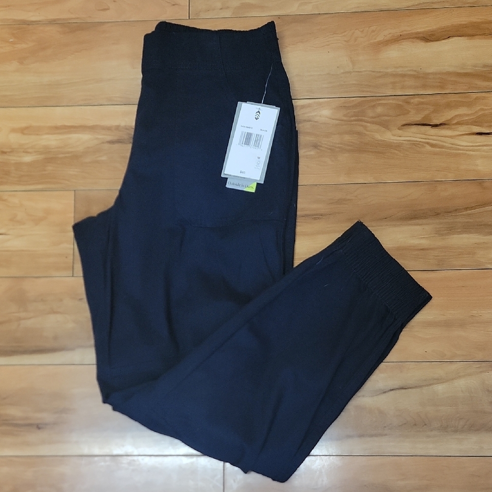NEW Free Country Size Medium Black Stretch Outdoor Jogger Pant Elastic Waist